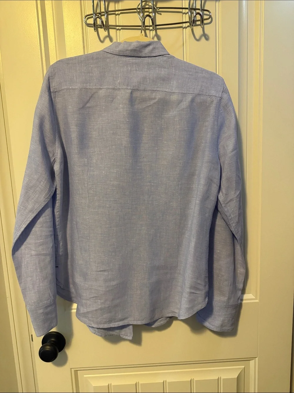 J. Crew Light Blue Linen Slim Button-Down Shirt size 8